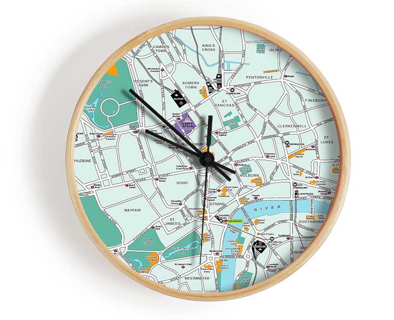 London Map Clock - Wallart-Direct UK