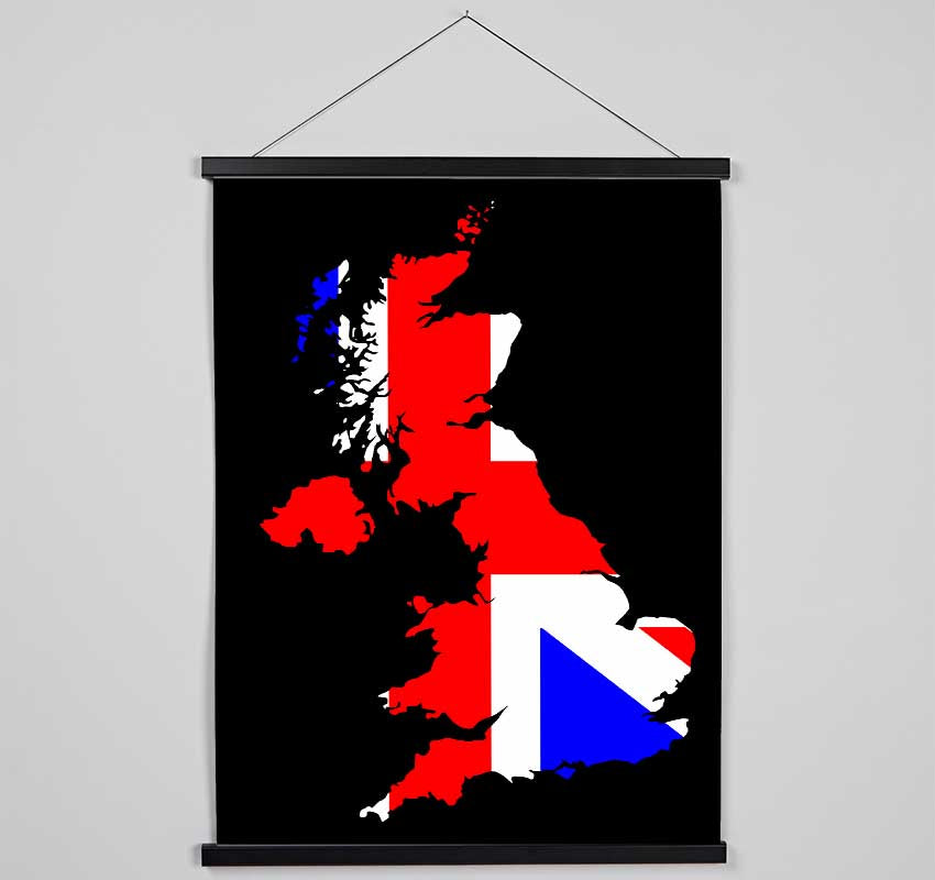 Britan Map Hanging Poster - Wallart-Direct UK