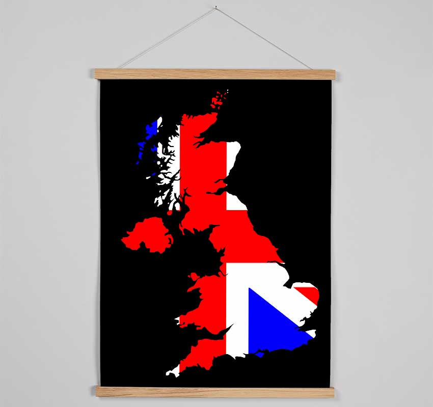 Britan Map Hanging Poster - Wallart-Direct UK