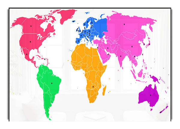 Map and Stars Of The World