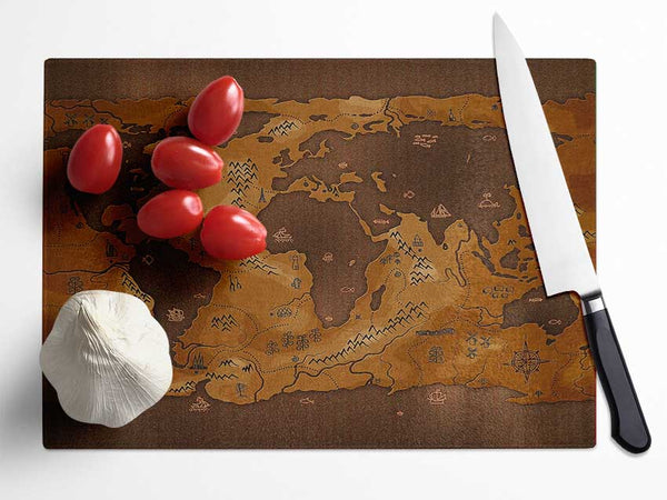 Map Glass Chopping Board