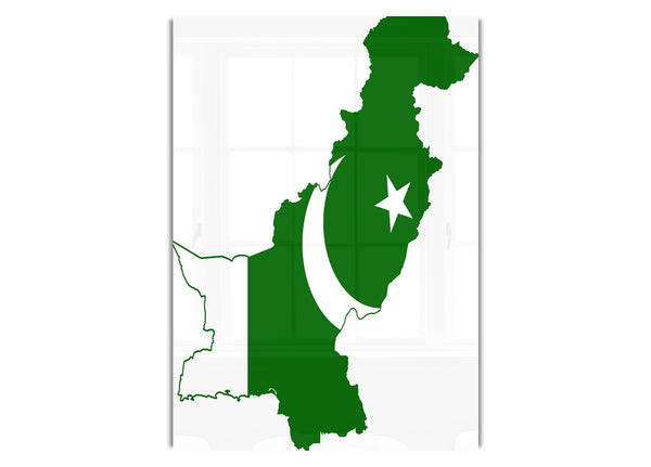 Map Of Pakistan Flag