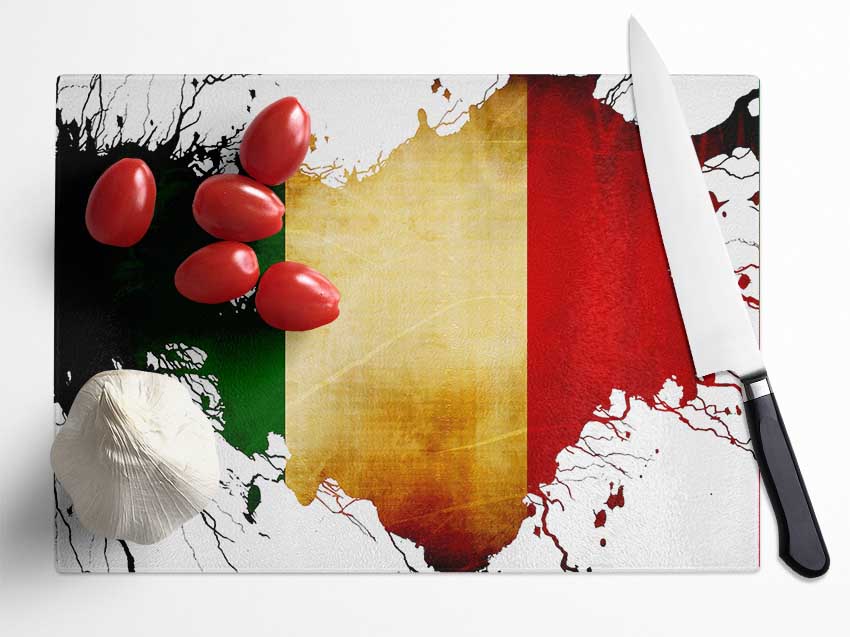 Italian Map Glass Chopping Board