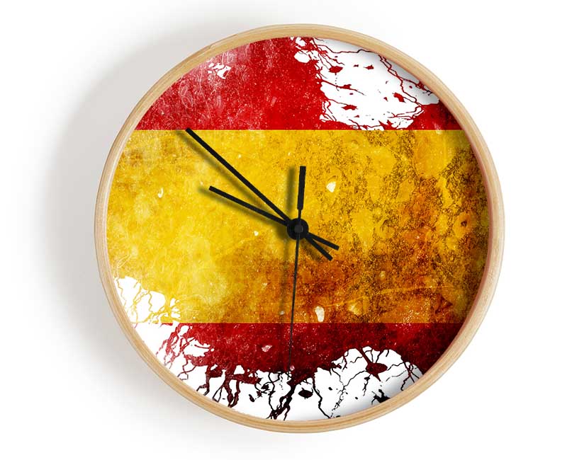 Spanish Colours Map Clock - Wallart-Direct UK