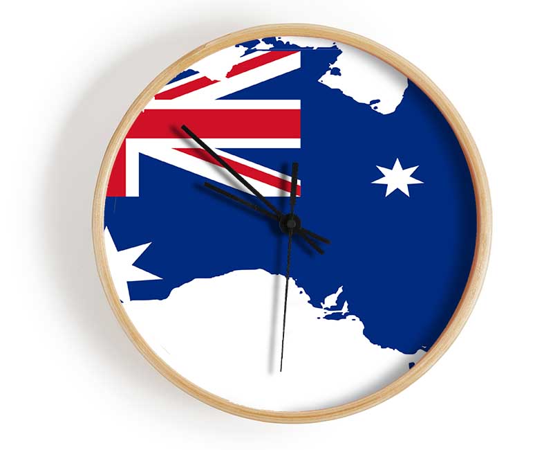 Australia Flag Map Clock - Wallart-Direct UK