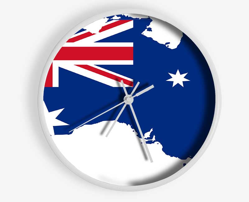 Australia Flag Map Clock - Wallart-Direct UK