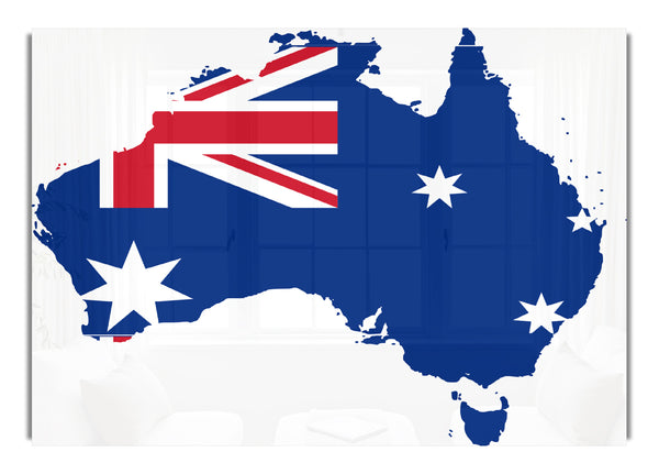 Australia Flag Map