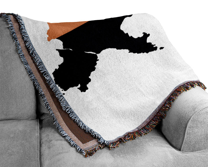 Map Of Wales St. Davids Woven Blanket