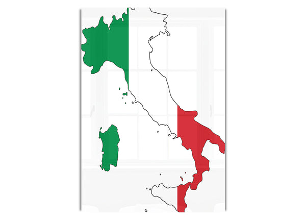 Italy Flag Map