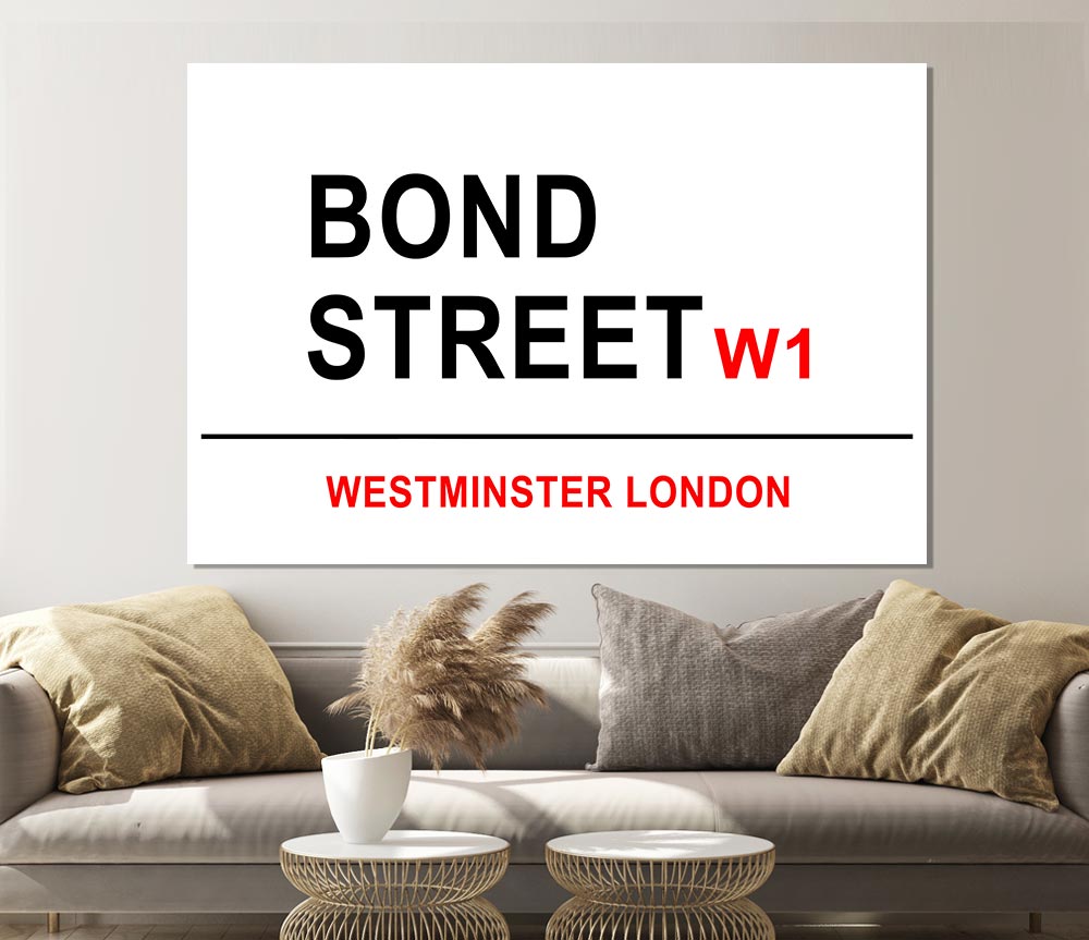 Bond Street Signs Print Poster Wall Art