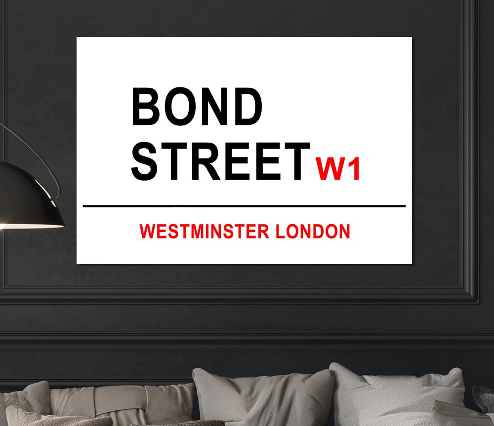 Bond Street Signs Print Poster Wall Art