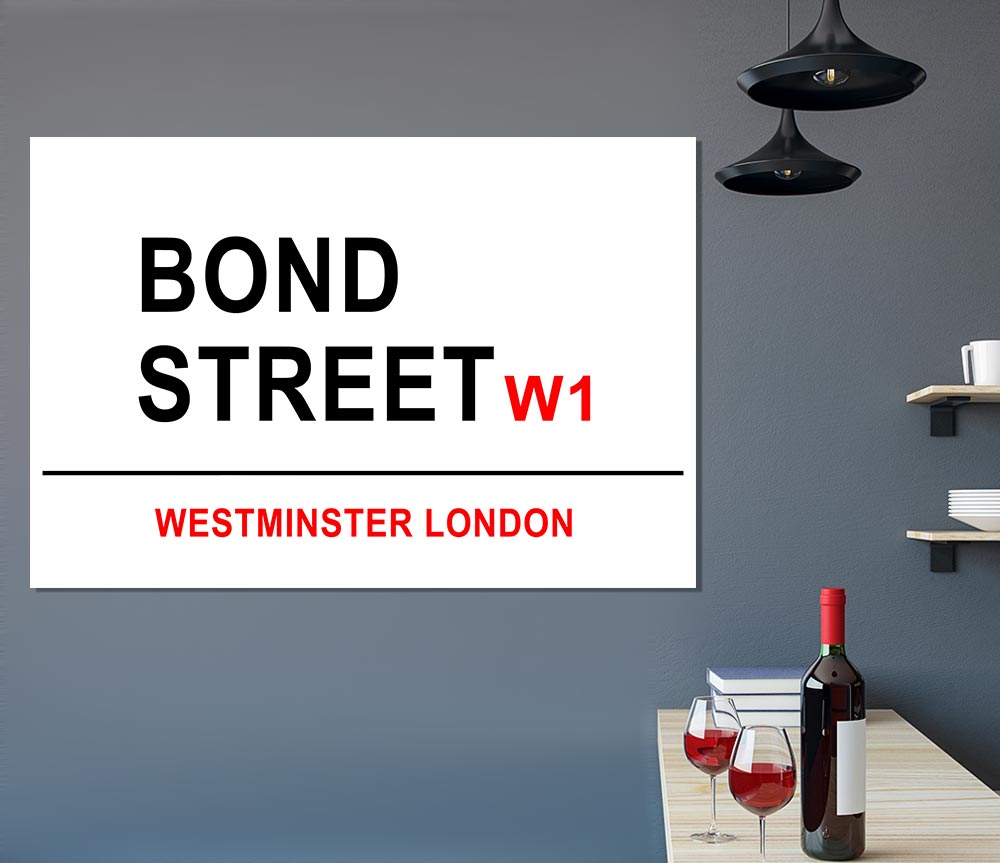 Bond Street Signs Print Poster Wall Art