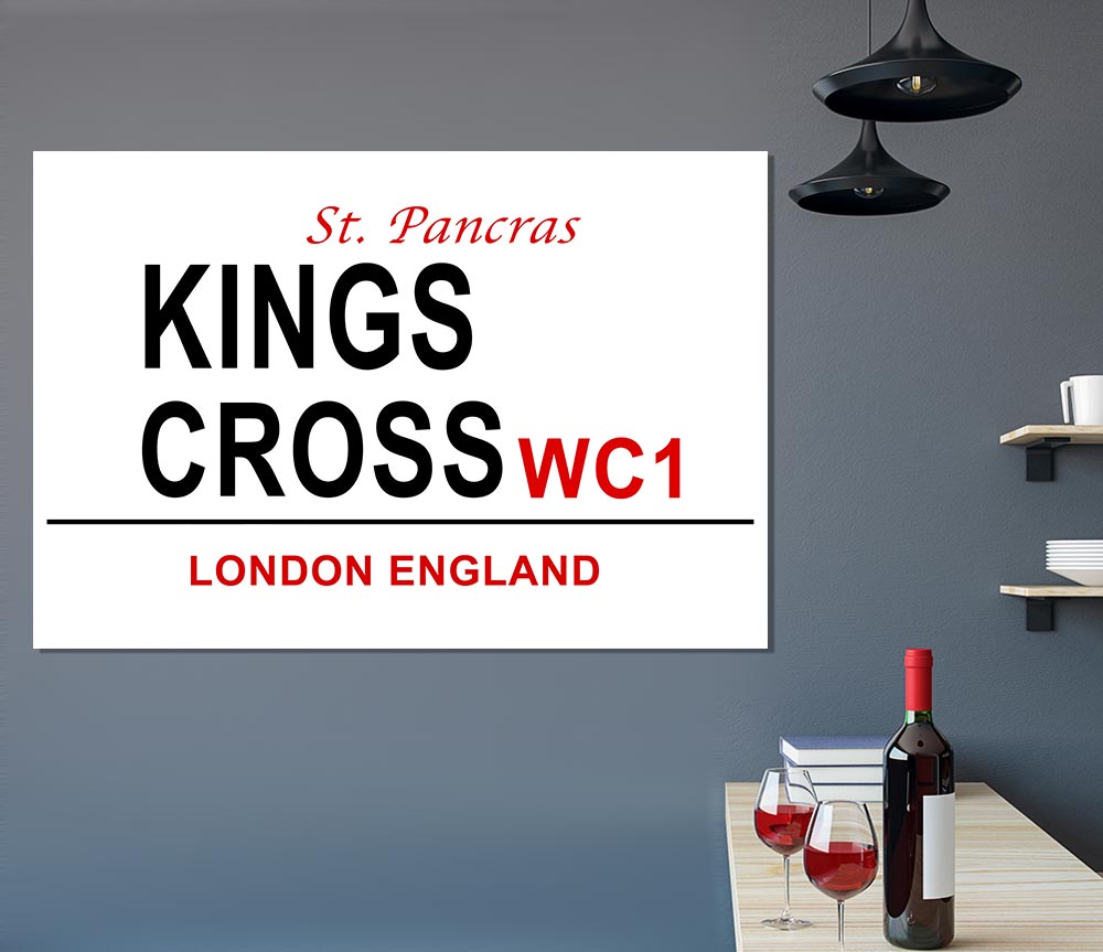 Kings Cross Signs Print Poster Wall Art