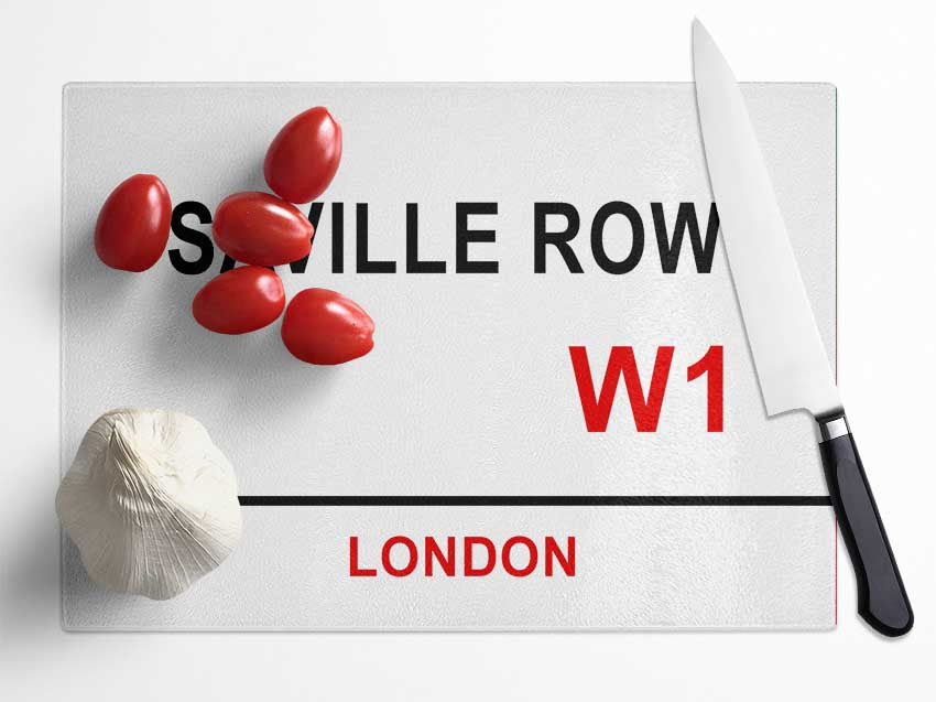 Saville Row Signs Glass Chopping Board