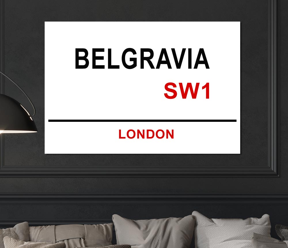 Belgravia Signs Print Poster Wall Art