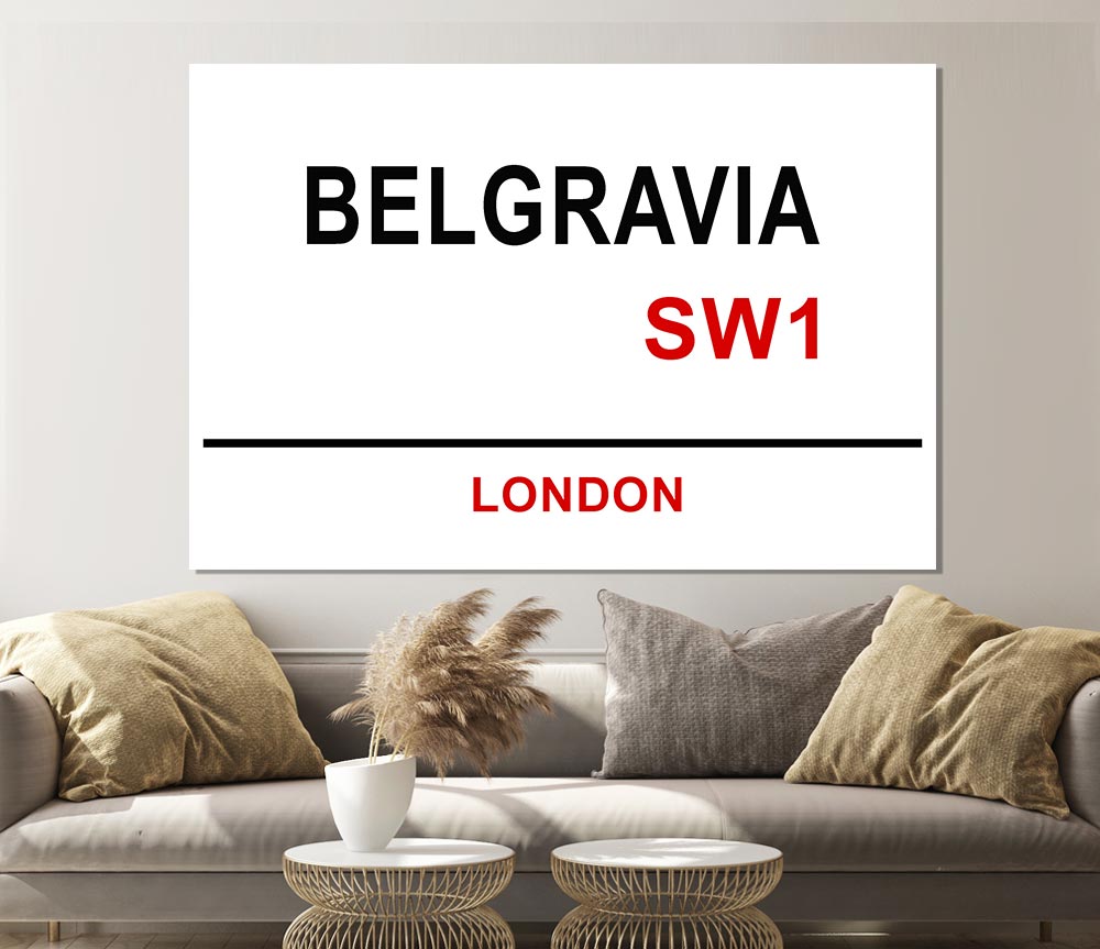 Belgravia Signs Print Poster Wall Art