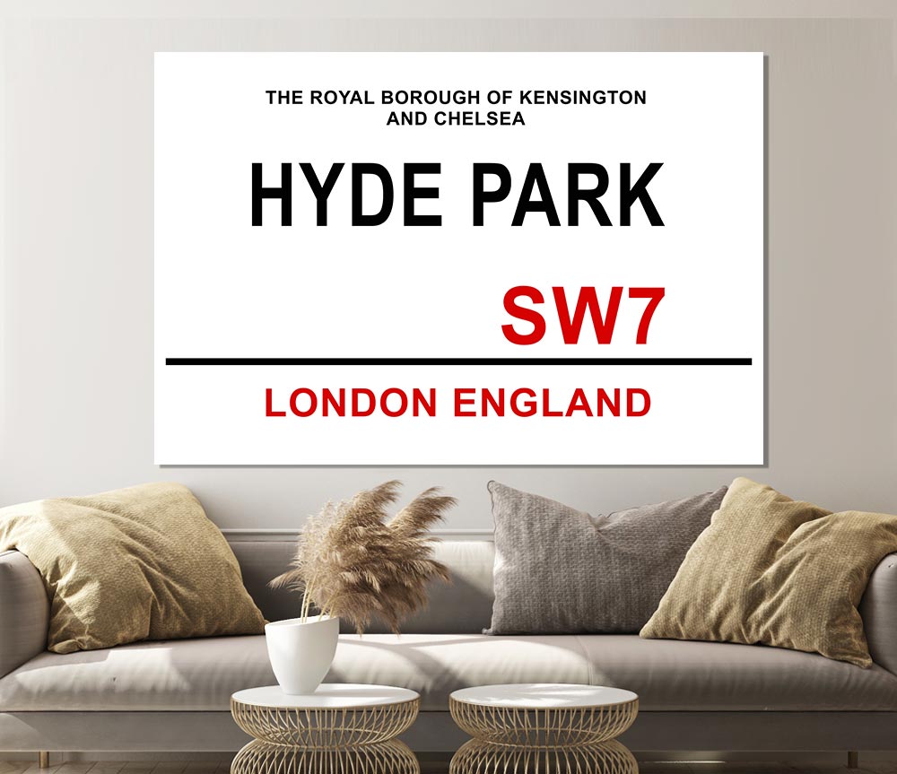 Hyde Park Signs Print Poster Wall Art