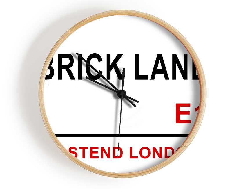 Brick Lane Signs Clock - Wallart-Direct UK