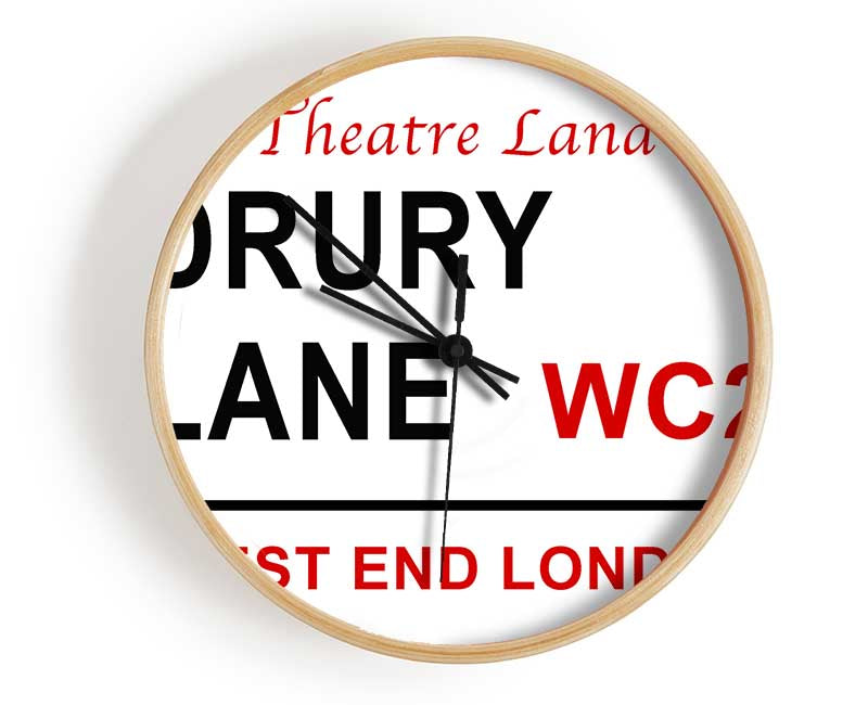 Drury Lane Signs Clock - Wallart-Direct UK