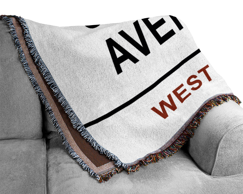 Shaftesbury Avenue Signs Woven Blanket