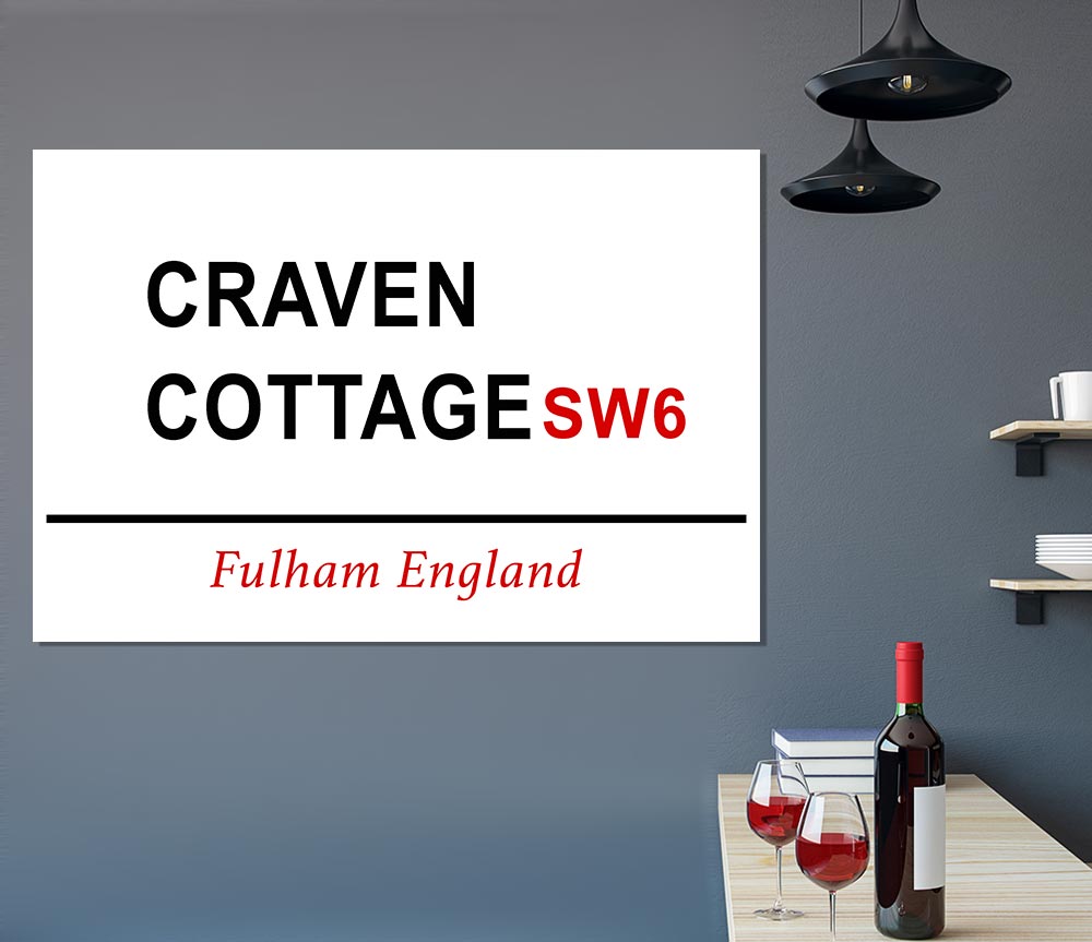 Craven Cottage Signs Print Poster Wall Art