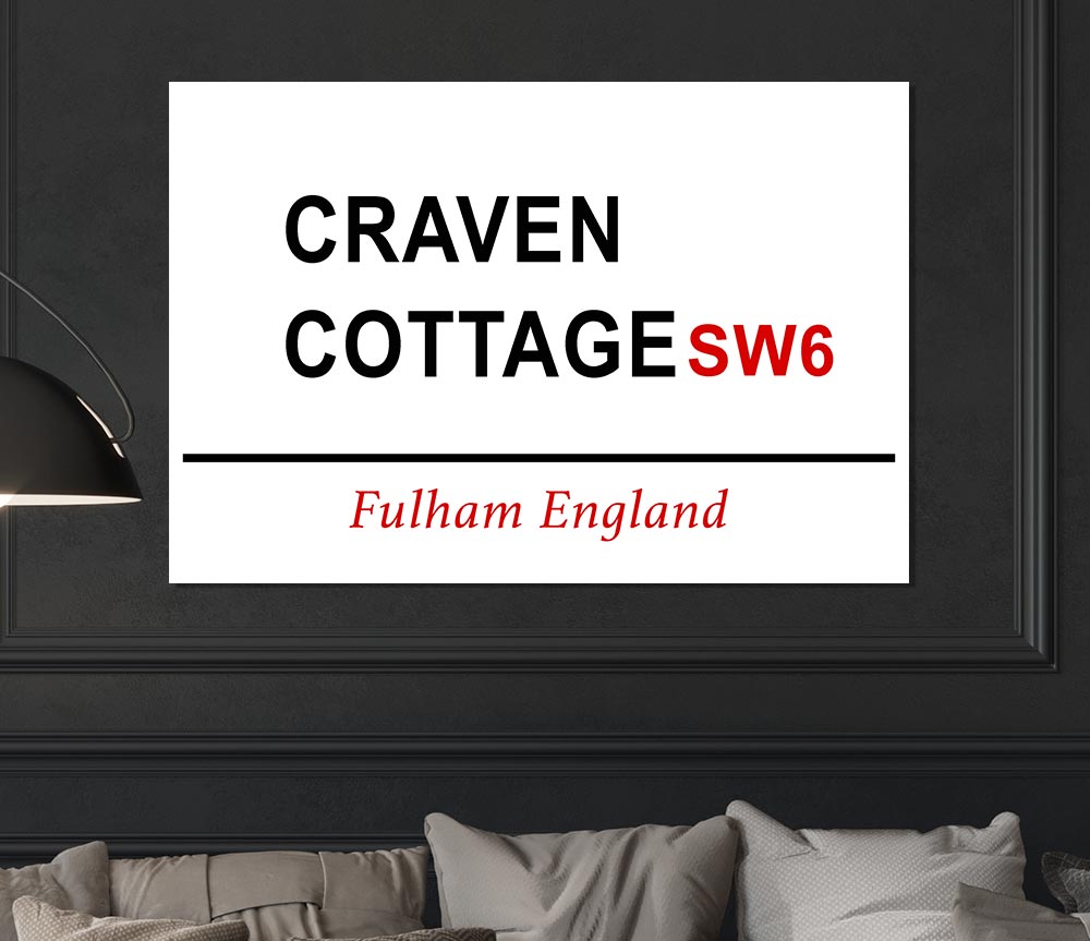 Craven Cottage Signs Print Poster Wall Art