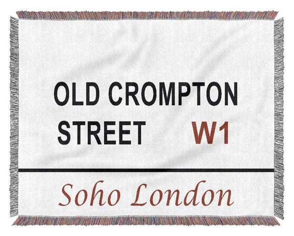 Old Crompton Street Signs Woven Blanket