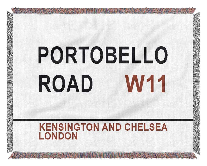 Portobello Road Signs Woven Blanket