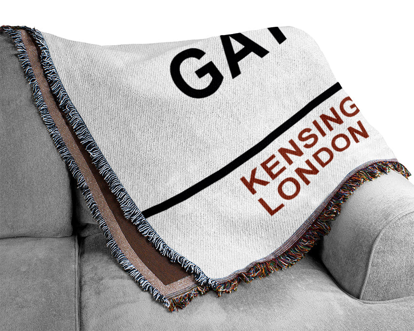 Notting Hill Gate Signs Woven Blanket