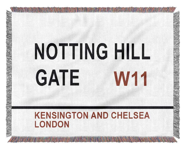 Notting Hill Gate Signs Woven Blanket