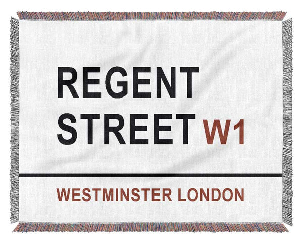 Regent Street Signs Woven Blanket