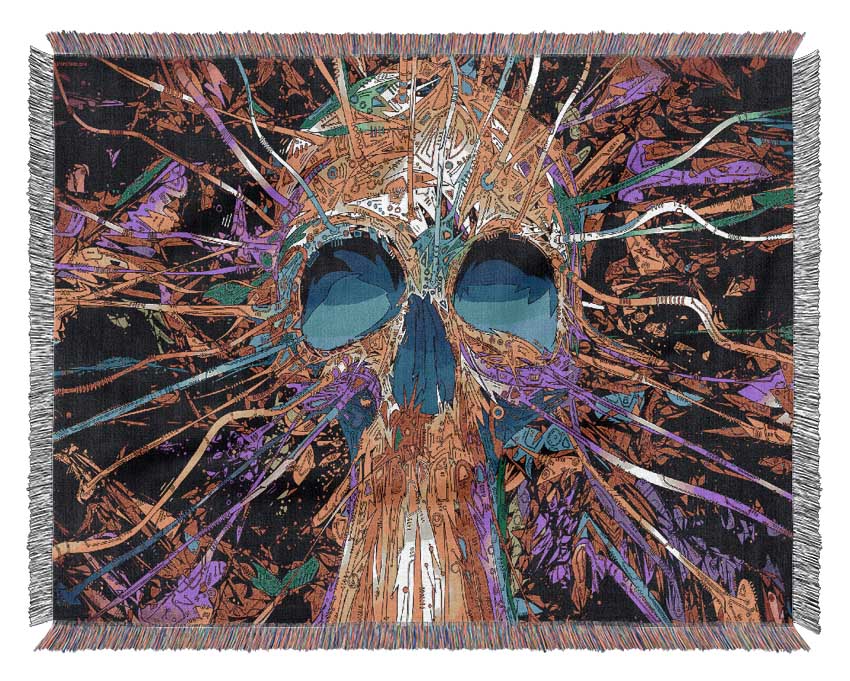 Skulls Colorful Woven Blanket