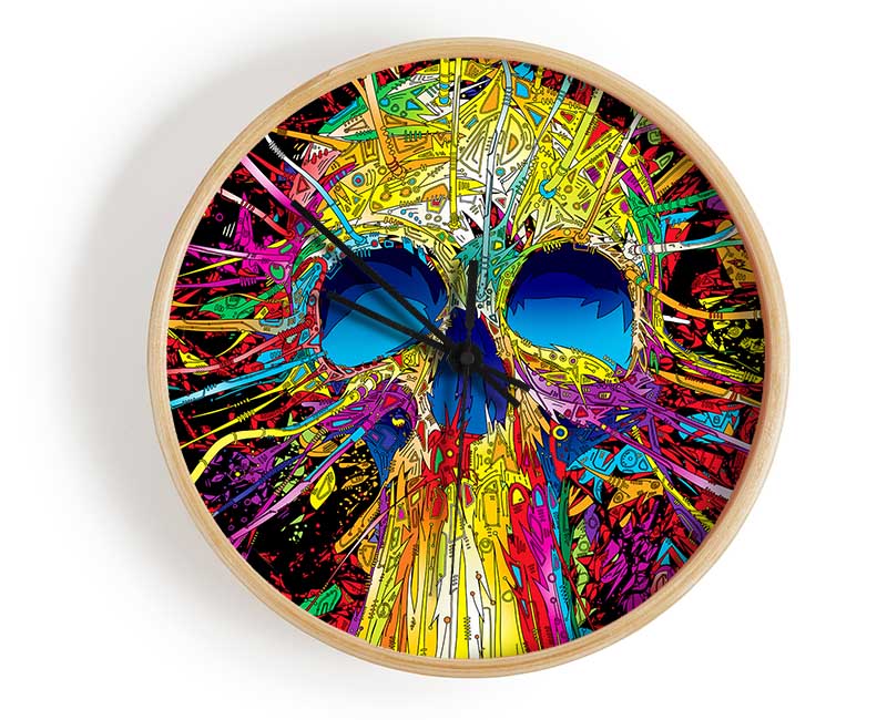 Skulls Colorful Clock - Wallart-Direct UK