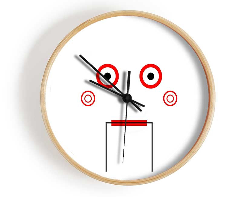 Saw Puppet Background Clock - Wallart-Direct UK