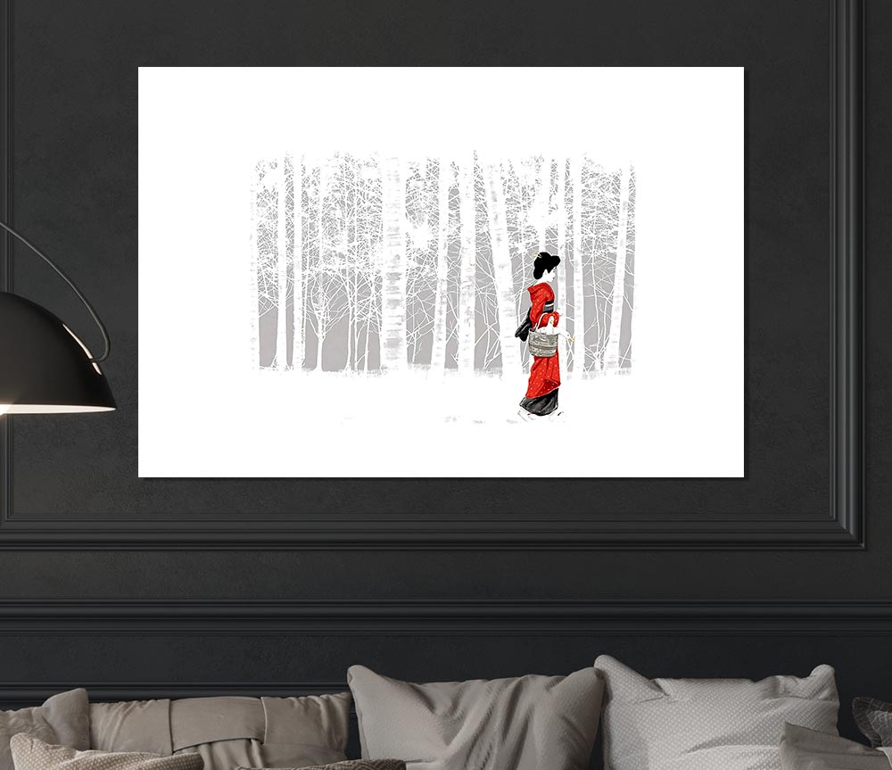 Geisha Print Poster Wall Art