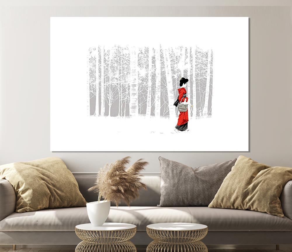 Geisha Print Poster Wall Art