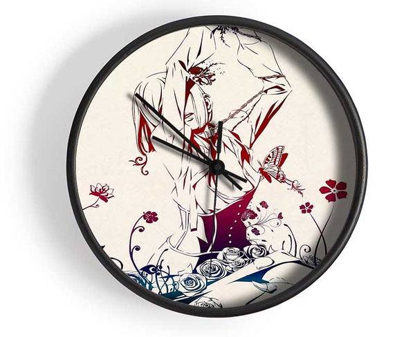 Red Garden Anime Clock - Wallart-Direct UK