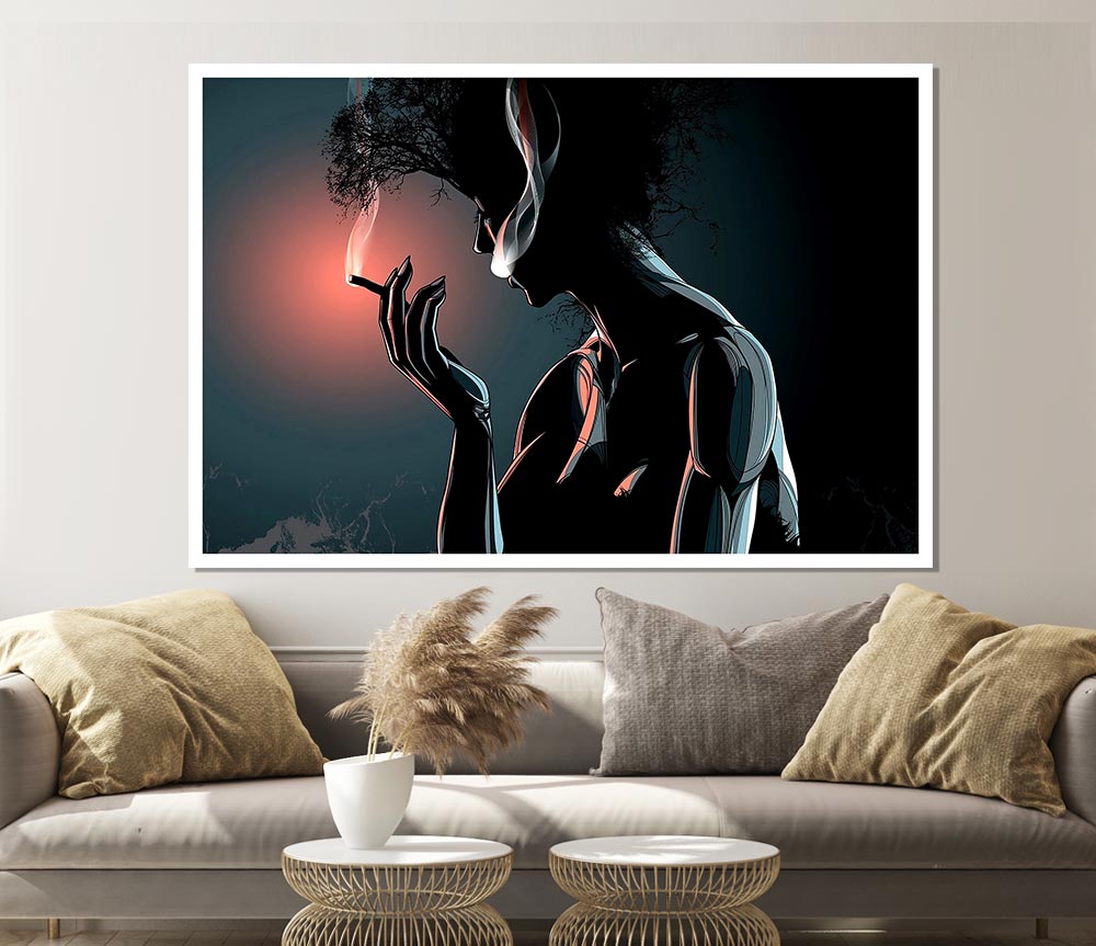 Cigarette Print Poster Wall Art