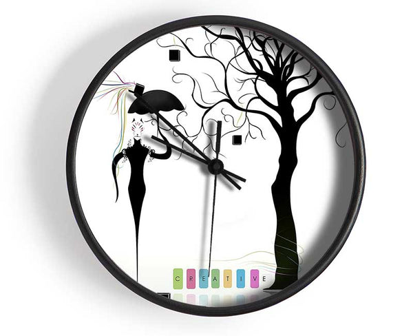 Creative Animal Woman Clock - Wallart-Direct UK