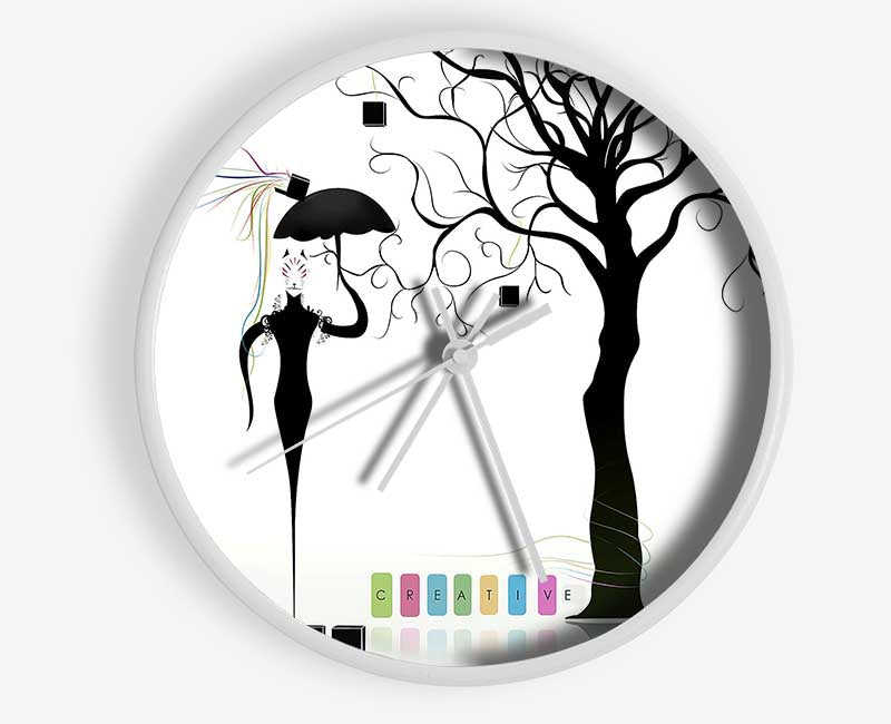 Creative Animal Woman Clock - Wallart-Direct UK