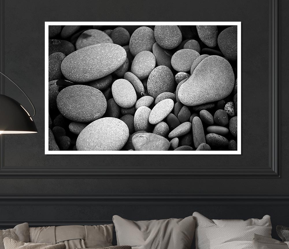 Amazing Love Rock B N W Print Poster Wall Art