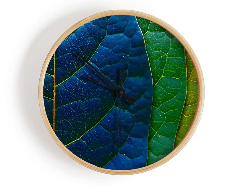 Colourful Leaves Clock - Wallart-Direct UK