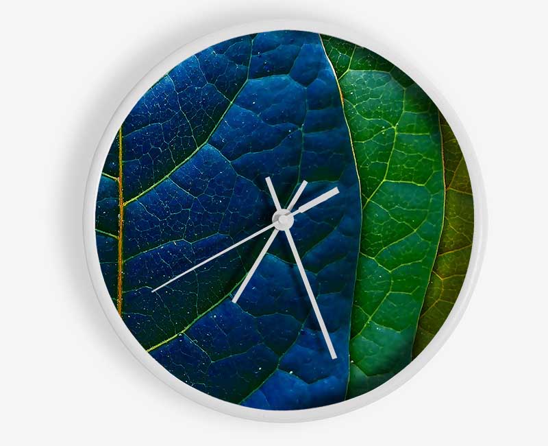 Colourful Leaves Clock - Wallart-Direct UK