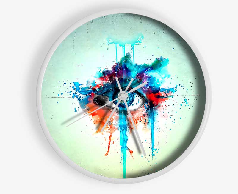 Eye Minimalistic Painting Clock - Wallart-Direct UK