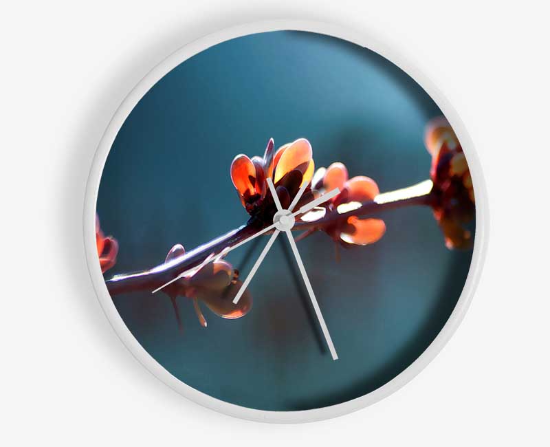 Spikey Flower Branch Clock - Wallart-Direct UK