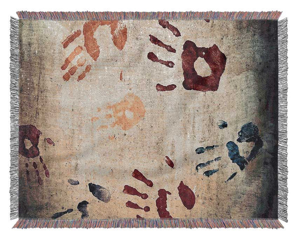 Handprints Woven Blanket