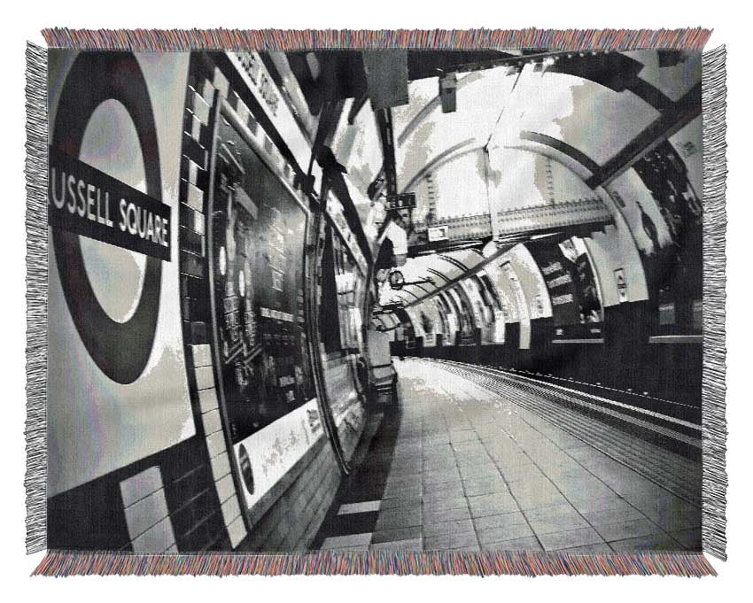 Russell Square Station London Woven Blanket