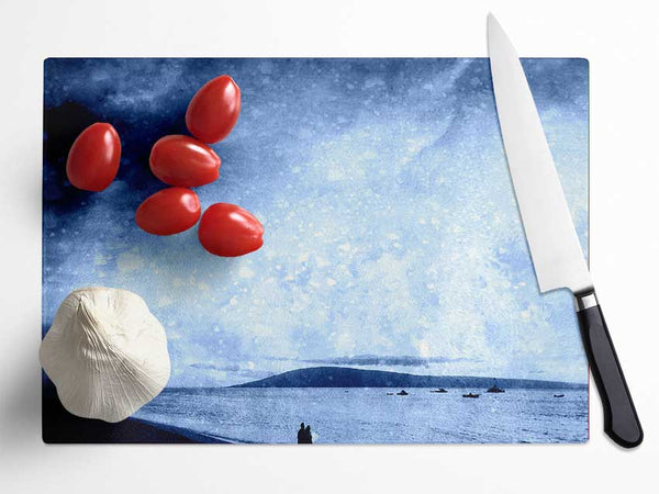 Beach Sky Glass Chopping Board