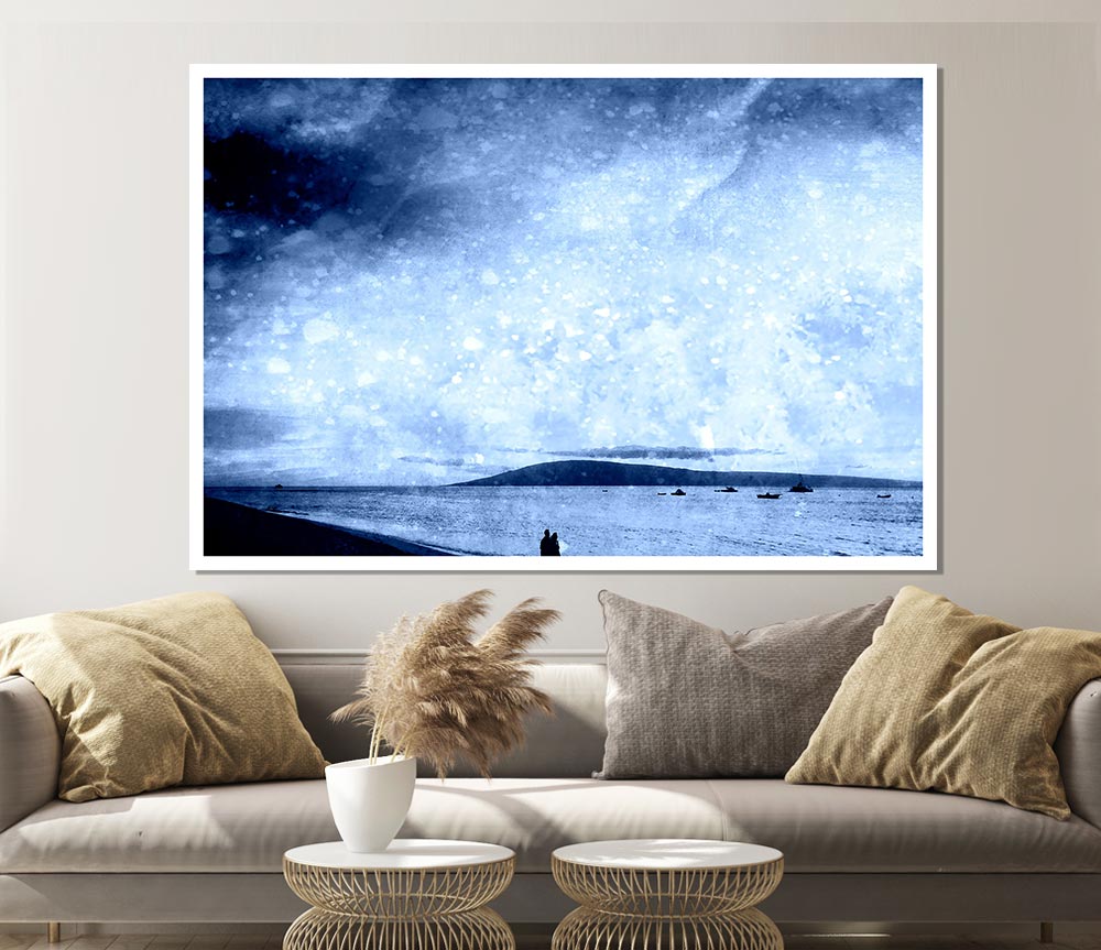 Beach Sky Print Poster Wall Art