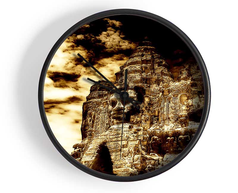 The Buddha King Of Angkor Wat Cambodia Clock - Wallart-Direct UK